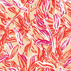Pastels Leaf Seamless Pattern Design