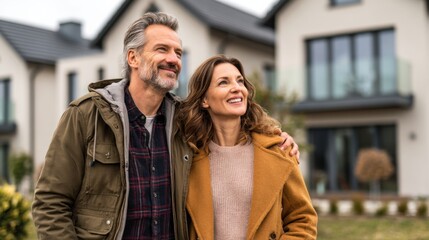 Happy Couple Touring Houses