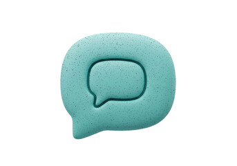 Light Blue Speech Bubble Icon Emphasizing Communication and Conversation
