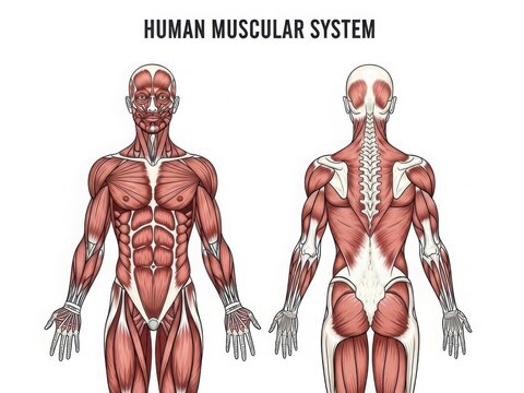 Human muscular system anatomy