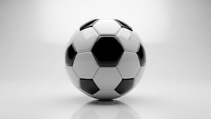 Fototapeta premium Black and white soccer ball