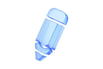 Pencil icon symbol, perfect for writing, isolated on a white background