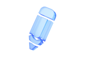 Pencil icon symbol, perfect for writing, isolated on a white background