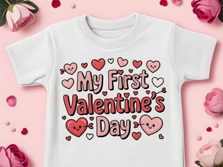 Adorable my first valentine's day baby outfit with hearts and sweet design
