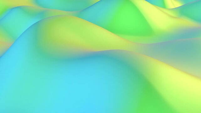 Green yellow wave hills able to loop endless 4k