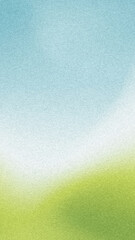 Vertical gradient grainy background with morning blue green colors. Blurry and noise texture background design for banner or social media.