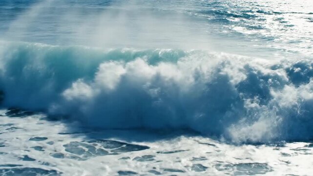 Ocean Wave Crashing - A Powerful Display of Natures Beauty and Energy.