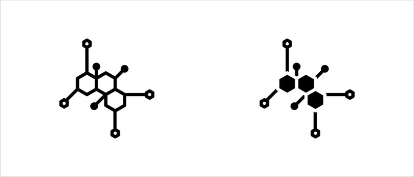 Hormones sign icon set. Human growth hormones vector icon. Testosterone male or estrogen female hormone line vector icon for ui designs.