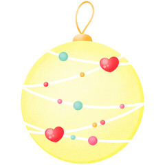 Yellow Christmas Baubles