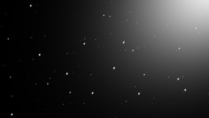 Winter freeze motion of white snow coming down, isolated on black background. Blurred snowfall texture overlay.