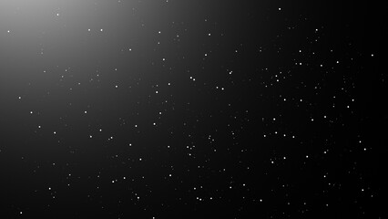 Winter freeze motion of white snow coming down, isolated on black background. Blurred snowfall texture overlay.