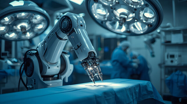 ai robotics surgical machine in a operation theatre