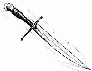 Vector illustration of sword image 