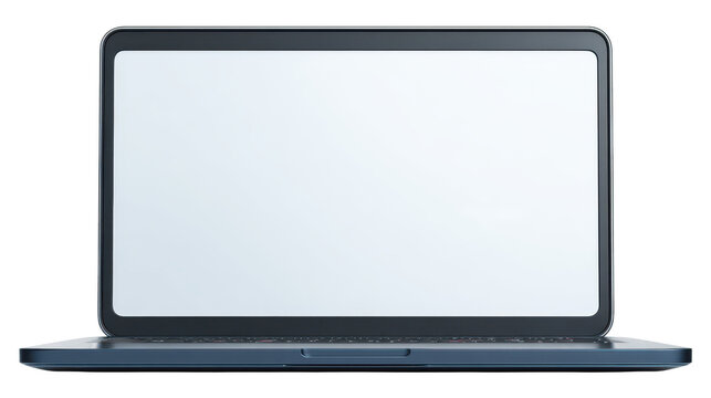 Laptop displays blank screen portable computer shows only blank display no content