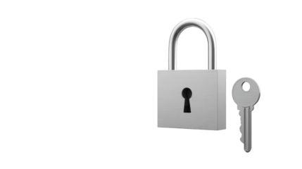 Key unlocking metal lock mechanism metal lock with key inserted ensuring access - metal lock with key inserted ensuring access