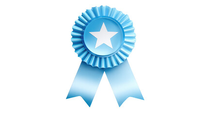 Blue rosette features prominent white star distinct blue rosette displays striking central white star