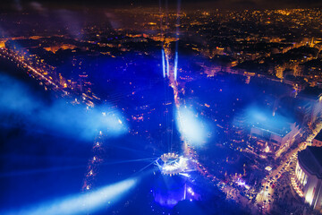 New Year&rsquo;s Eve Gathering Around Thessaloniki White Tower with Festive Lights and Urban Energy