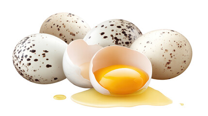 Cracked egg stands out among whole eggs close up view of cracked egg surrounded by whole eggs