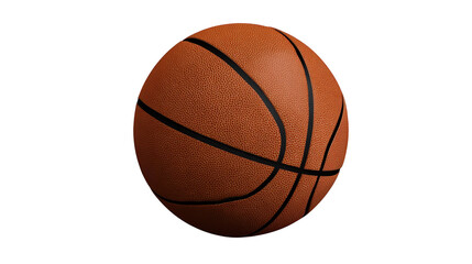 Basketball rests on a dark plain backdrop orange sports ball sits centered on solid black