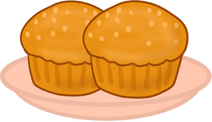 muffin with chocolate