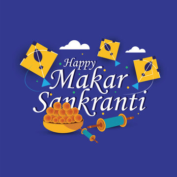 Happy Makar Sankranti Festival Background