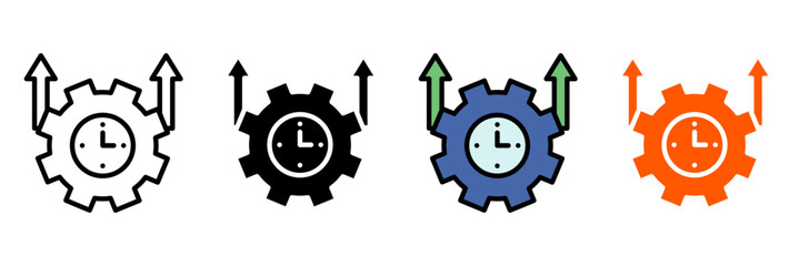 Coaching Icon Set Multiple Style Collection. Mentor, Goal Setting, Motivation, Teamwork, Training, Personal Development, Vision, Strategy, Leadership, Feedback, Success, Performance Review, Empowerme