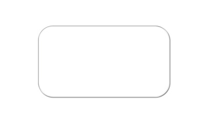 Minimal Rounded Rectangle Frame with Subtle Glassmorphism Effect isolated on a transparent background 