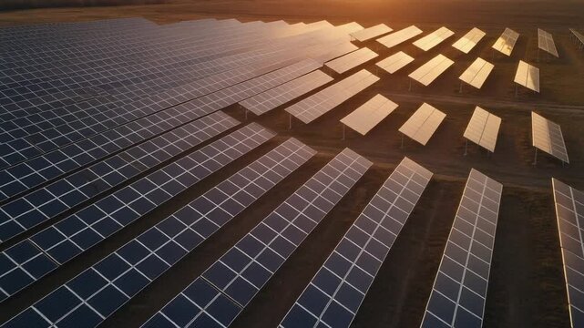 Chinese Solar Panels - Sustainable Energy Farm from Above