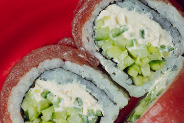 Philadelphia Roll With Tuna Close