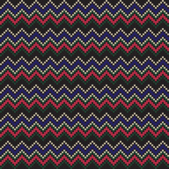 Christmas Chevron Chevron Fair Isle Seamless Pattern Design