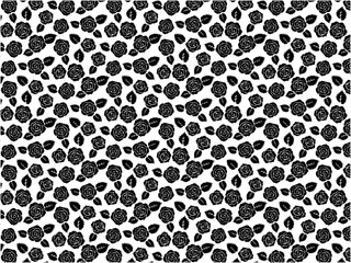 バラのパターン①黒