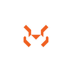 Abstract Geometric Lion Head Logo Vector Design