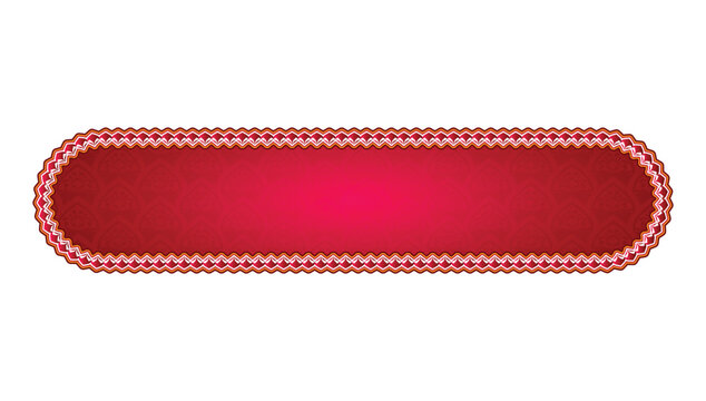 Red Islamic Golden Banner Shape Text Box