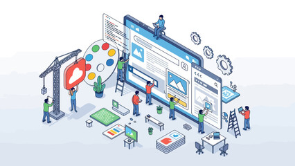 Web Design and Development Team Collaborating on a Digital Project.