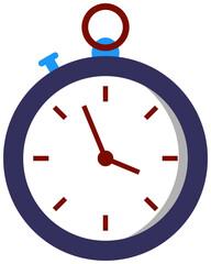 Soccer Stopwatch Illustration. Editable Color Vector