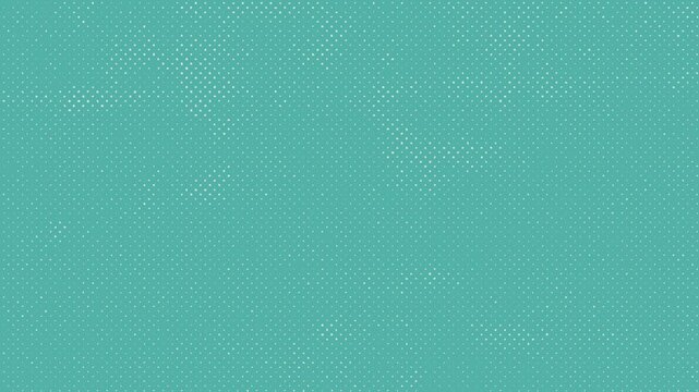 Green Halftone Dots Loop.Seamless animated loop of a green halftone dot pattern. Retro stop motion wiggle effect with grunge texture