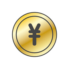 金色コインのシンプルアイコン