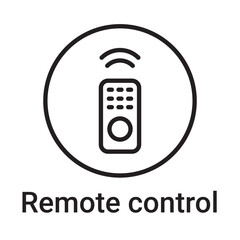 Remote control icon. Vector line symbol for a website, product card, presentation and mobile app, packaging or instruction. Editable outline sign
