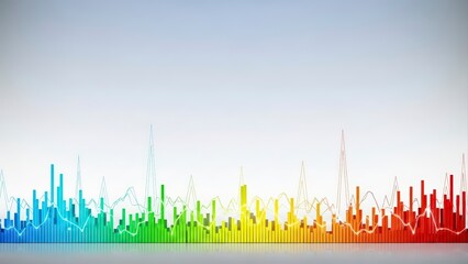 Colorful Audio Equalizer Bars Abstract Background.