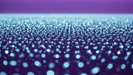 Abstract field of glowing blue particles creating a futuristic digital landscape with bokeh effect.