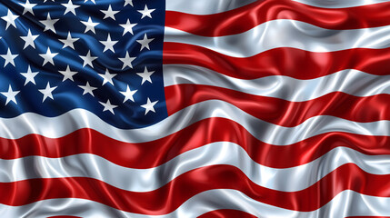 Realistic American Flag Background for Labor Day Celebration. High-quality image of the American flag for Labor Day background