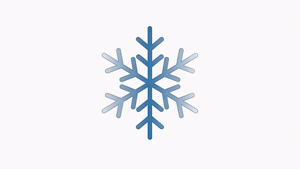 Abstract Snowflake Icon with Winter Wonderland Palette for Clean Holiday Branding
