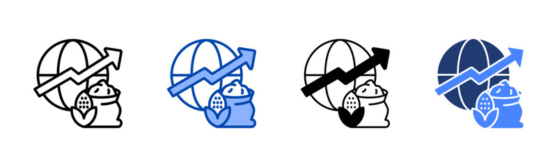 Investment icon set multiple style collection