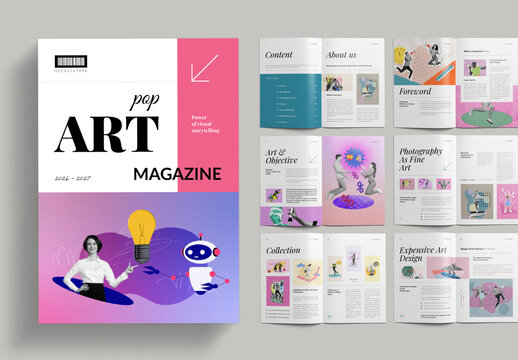 Pop Art Magazine Layout