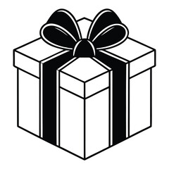 Gift Box Icon with Ribbon – Present, Surprise and Celebration Concept.