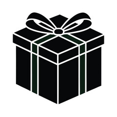 Gift Box Icon with Ribbon – Present, Surprise and Celebration Concept.