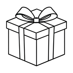 Gift Box Icon with Ribbon – Present, Surprise and Celebration Concept.