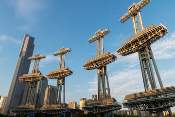 guangzhou skyline in autumn