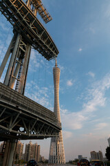 guangzhou skyline in autumn