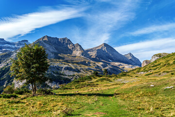 Fototapeta premium The Cirque de Gavarnie is a cirque in the central Pyrenees, in Southwestern France, close to the border of Spain